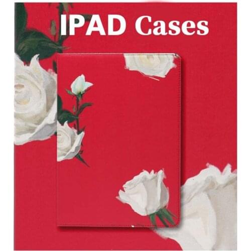 2020 Cover For IPad 10.2 2019 Air 2 Air 1 Case IPad Case Funda Rose printing Cover for IPad 2018 9.7 6th 7th Generation Cases
