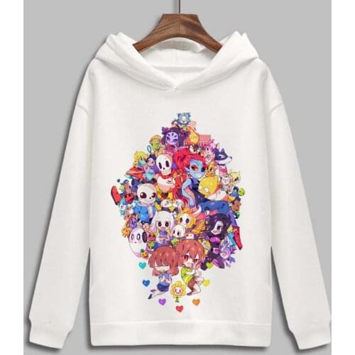Undertale Cosplay Hoodie Frisk Sans Skeleton Print Fleece Sweatshirt Hoodies Pullover Harajuku Top Clothes Costume Hoody