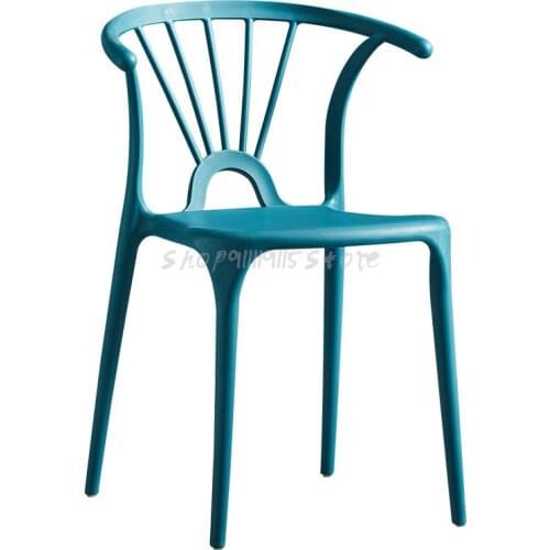 Armchair Simple Hollow Design Plastic Dining Chair Leisure Chair Candy Color Girl Office Small Apartment Dormitory Chair