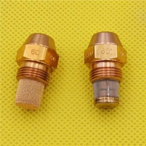 Brass waste oil burner nozzle 60degree danfoss fuel nozzle copper particles filter stainless steel filter boiler combustion