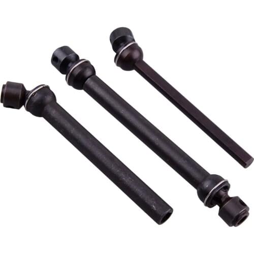 LETAOSK 2 Set Hard Steel Universal Drive Shaft 110mm-150mm fit for SCX10 D90 RC4WD Crawler Built-in Anti-shedding