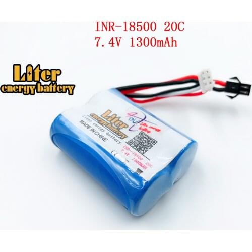 7.4V 1300mAH Lipo Battery For Remote control helicopter Li-po battery 7.4 V 18500 20C discharge toy batteryCylindrical