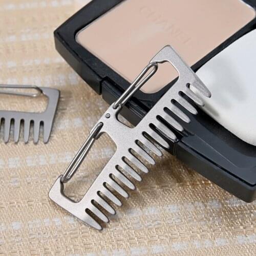 900D Mini Portable Titanium Alloy Comb Men Women Self-cleaning Tools EDC Super Light Hair Brush Outdoor Pocket Gadget