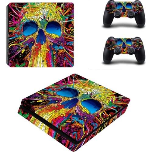 Skull PS4 Slim Stickers Play station 4 Skin Sticker For PlayStation 4 PS4 Slim Console & Controller Skin Vinyl