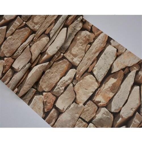 Beibehang wallpapers for living room Vinyl walVintage antique stone brick wallpaper 3d cafe background wall paper for kids room