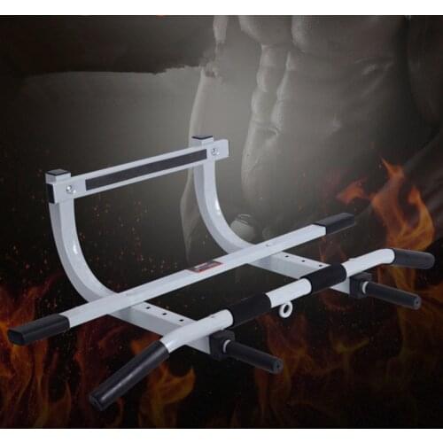 Bearing 250kg Door Pull Up Bar With Resistance Bands Indoor Carbon Steel Pipe Chin-up Bar Home Gym Workout Horizontal Bar F1012