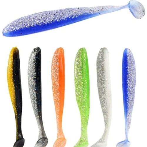 6pcs/lot 8cm 4g Wobblers Fishing Lures Easy Shiner Jiging Silicone Soft Bait With Salt Smell Double Color Swimbait