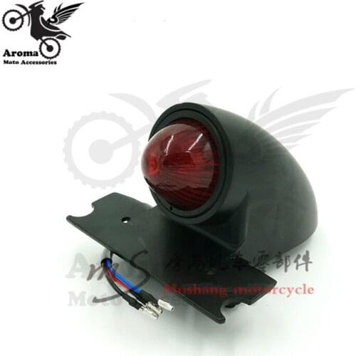 Retro prince black motorbike rear indicator light for harley rivet moto tail light for Harley Davidson motorcycle brake light