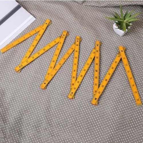 School Supplies Wooden Folding Ruler Drawing Tools Metric Scale ruler 1 Meter Or 2 Meters