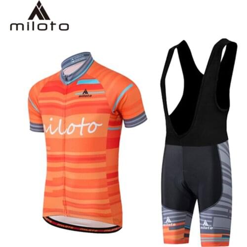 MILOTO Cycling Clothing 2019 Summer Short Sleeve Men Breathable Bike Jerseys Set Mountain Bicycle Wear Maillot Ropa Ciclismo