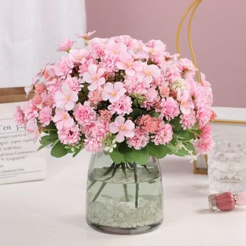 High Quality Artificial Flowers Peony Floral Bouquet Simulation Fake Flowers Home Decor Wedding Marriage Party Oendant