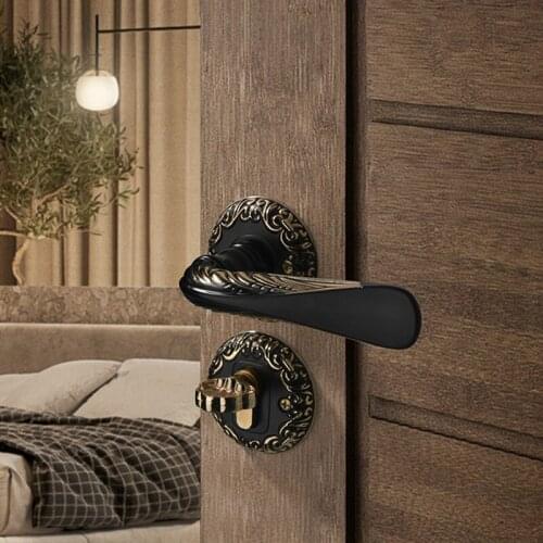 High Quality Zinc Alloy Silent Anti-theft Mechanical Door Lock Home Split Door Locks Handle Lockset Furniture Hardware Supplies