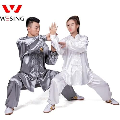WESING TaiChi Uniform Kung Fu Martial Arts Silk Clothes Traditional Chinese Wushu Clothing
