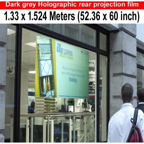 Rear Projection Screen Film Foil 1.33x1.524m Dark gray Holographic Adhesive High refresh rate No flash High definition