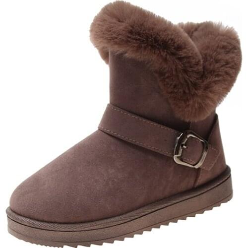 Women Warm Ankle Boots Snow Boots Plus Velvet Thick Shoes Flat Booties Warm Cotton marten Shoes Winter Casual Fashion Dr. Boots