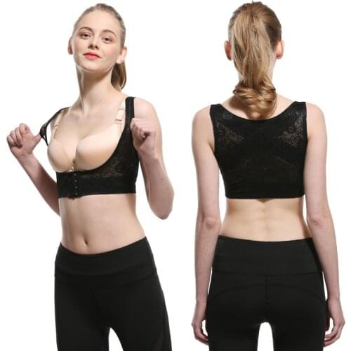 Ultra thin straight back with beautiful correction chest support for adult womens invisible corrective clothing