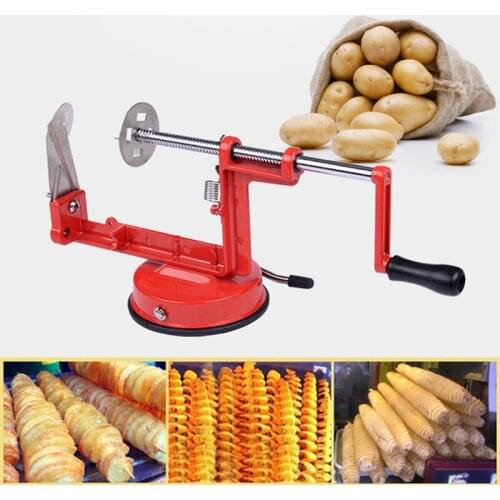 1PCS Cooking Tools Stainless Steel Spiral Potato Slicer Manual Twisted Potato Cuttting Machine For Batata