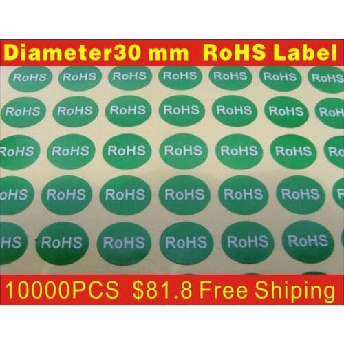 10000 PCS 30mm Electronic Product RoHS Sticker Adhesive Label