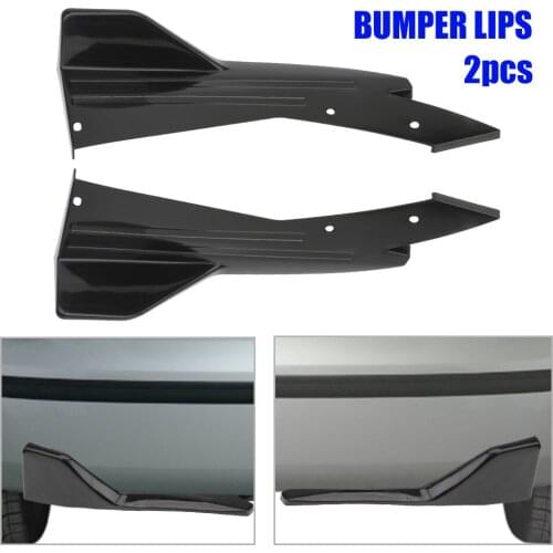 2pcs Car Rear Bumper Lips Protector Guards Decoration Spoiler Canards Fins Anti-crash Kit Universal 4x4 Automotive Accessories