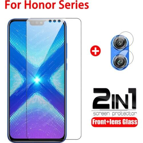 2 in 1 Screen Protector glass for Huawei honor 8x honor 8 x honor8x Camera Lens Film for Huawei honor 8s 8c Protective Film