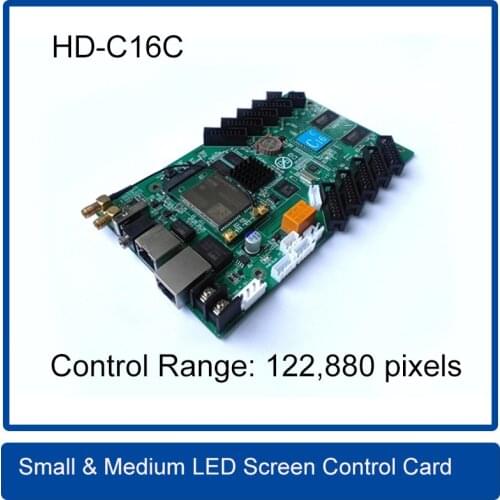 2021 New HD-C16C Full Color Asynchronous Small & Medium LED control card (Connecting Receiving Card ),HUB75E*10