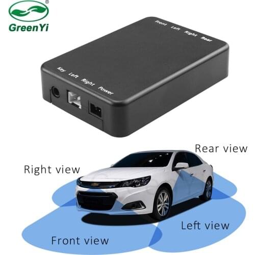 4-Way 4CH Parking Monitor Video Control Switch Combiner Box For Left Right Front Rear Side View Car Parking Support 4 Cameras