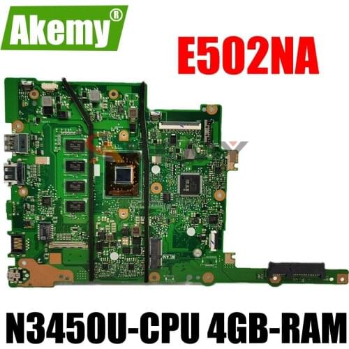 Akemy E502NA Motherboard For ASUS E402N E502N E402NA E502NA R417N Laotop Mainboard with N3450U-CPU 4GB-RAM