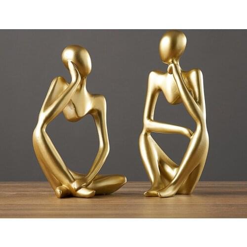 HOME DECORATION ACCESSORIES RESIN PEOPLE STATUE ABSTRACT SCULPTURE FOR DECORATION EGYPTIAN DECOR AFRICAN DECOR HOME
