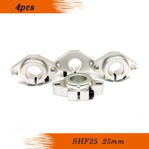 Free shipping 4pcs/lot SHF25 25mm horizontal linear shaft support Linear Rail Shaft Support XYZ Table CNC SHF Series Rail Shaft