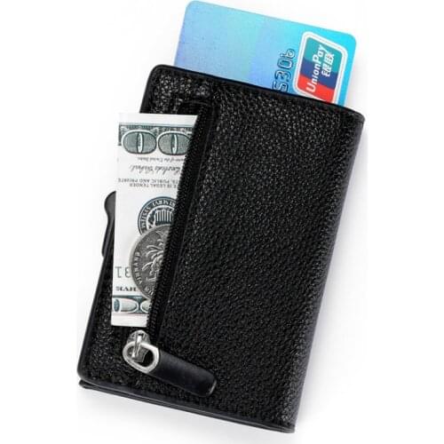 BISI GORO Metal Coin PurseTravel Card Case RFID Single Box Aluminium Card Holder Wallet Men Women Business Credit Card Holder