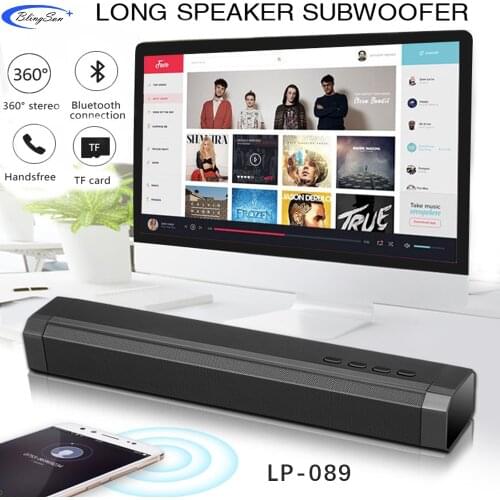 Big Power 10W HIFI Portable Wireless Bluetooth Speaker Stereo Soundbar Mini Column Subwoofer with TF FM for PC Computer TV Phone