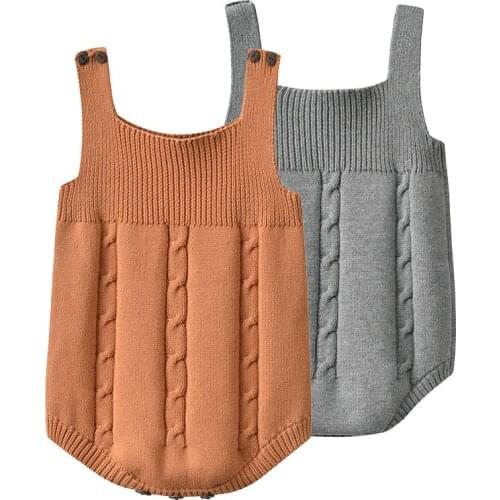 Brand Bodysuit Infant Baby Boy Girl Knitting Jumpsuit Fashion Newborn Overalls Crochet Clothes Sweet Girls Outfits
