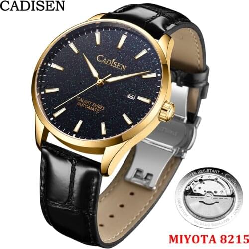 CADISEN 2021 New Mens Watches Top Luxury Automatic Watch For Men Miyota 8215 Sapphire Mechanical Wristwatches Relogio Masculino