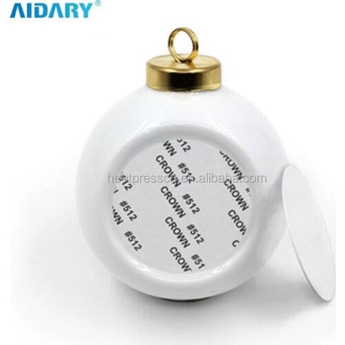 AIDARY Christmas Ornament Parts Sublimation Christmas Ball
