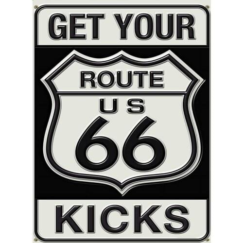 Route 66 Wall Decor Travel Metal Tin Sign 8x12 Inch