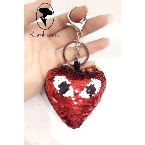 Two-sided Sequins Cartoon Keychains DIY Handcraft Key Chains Bag Decorations Jewelry DIY Accessories Christmas Gifts B15825-4