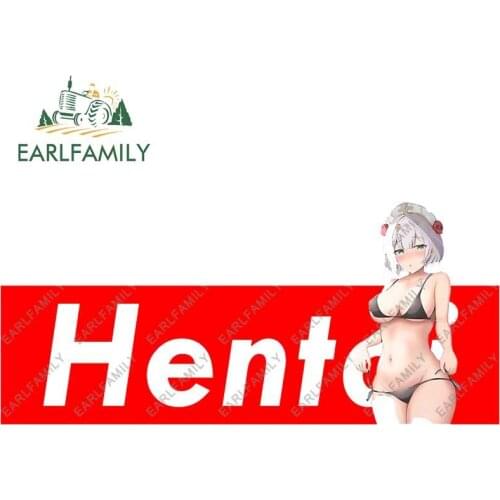 EARLFAMILY 13cm x 5.8cm for Hentai Genshin Impact Car Stickers Vinyl Waterproof Decal Car Refrigerators Caravan Graffiti Anime