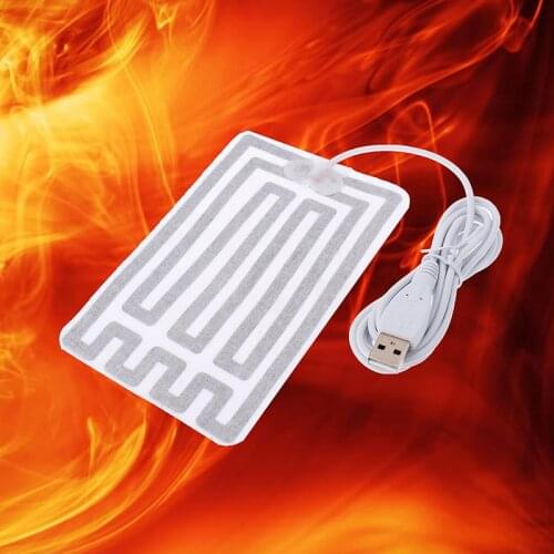 1pcs 5V Carbon Fiber Heating Pad Electric Infrared Fever Heat Mat Winter Warm Arm Waist Heat Glove USB Heating Film 8*13cm