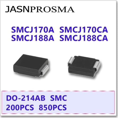 JASNPROSMA 200PCS 850PCS SMCJ SMCJ170 SMCJ170A SMCJ170CA SMCJ188 SMCJ188A SMCJ188CA Diode DO214AB