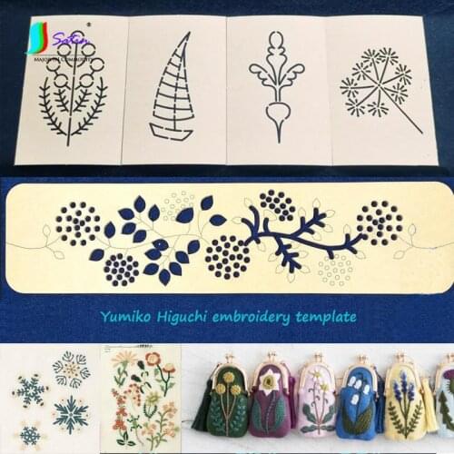 Cup Mat,Pillow Diy Handmade Tool Accessory Yumiko Higuchi Embroidery Template,Thin Sashiko Embroidery Template A0168L