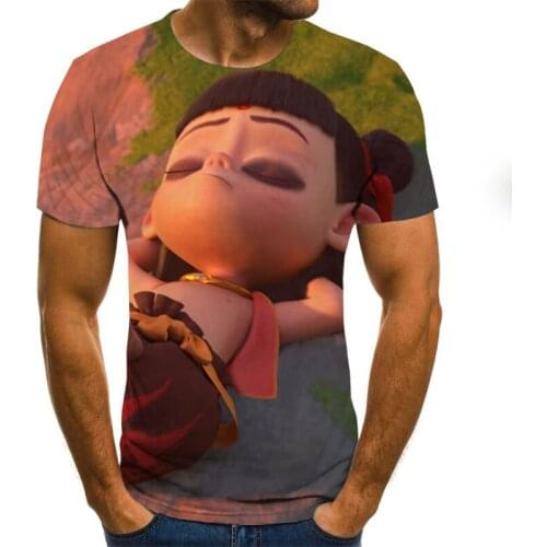 2021 Hot Selling Cute cartoon anime character graphic t shirt 3d printed men tshirt casual comfortable breathable T-shirt unisex
