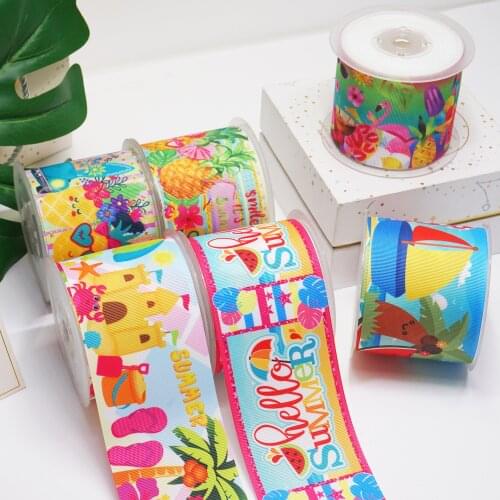 DIY Handmade Materials Printed Grosgrain Back To School Ribbon 50 Yard Per Size 54818