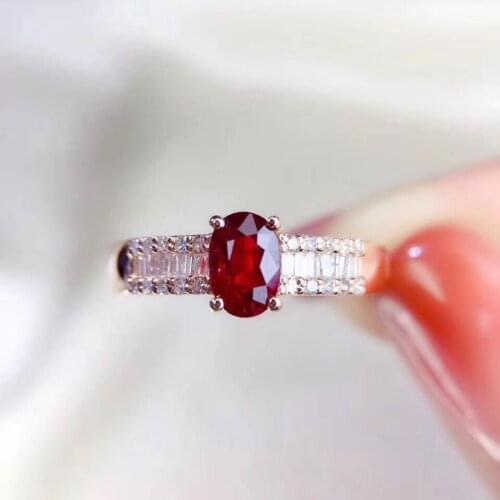 Fashion Wedding Ring Naturaland Real ruby ring Natural and real ruby 925 sterling silver Fine Ring