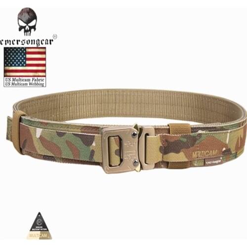 EMERSONGEAR men Tactical Belt Hard 1.5 Inch Shooter Shooting Belt Military Airsoft Hunting Emerson Multicam Camouflage EM9250
