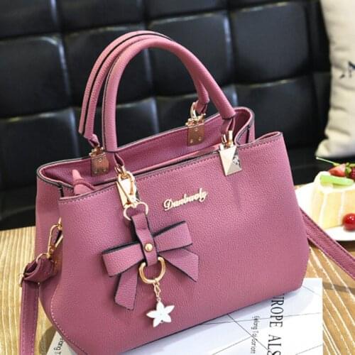 New 2021 Elegant Shoulder Bag Women Designer Luxury Handbags Women Bags Plum Bow Sweet Messenger Crossbody Bag Pouch Bolso