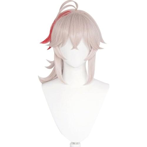 Genshin Impact Kazuha Cosplay Wig Heat Resistant Synthetic Hair Carnival Halloween Party Props