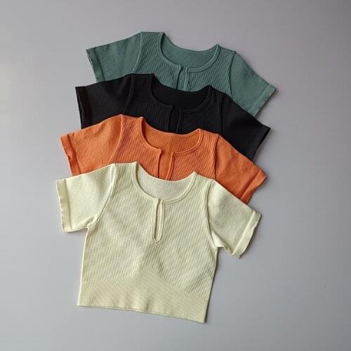 V Neck Sexy Seamless Yoga Shirt Women Fitness Short Sleeve Crop Top Workout Tops Gym Clothes Sportswear Cycling Running T-shirts