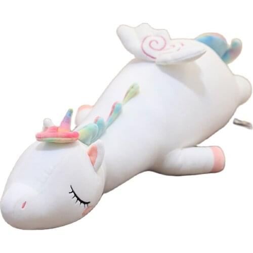 60/80/105CM New Cushion Color Animal Cartoon Unicorn Pillow Deer Plush Toy Valentine Day Gifts Home Decoration