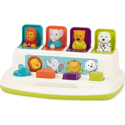 Pop-up Friends-Colorful Classified Animal Push-Pull and Pop-up Toys Suitable for Children 18 Months and Older