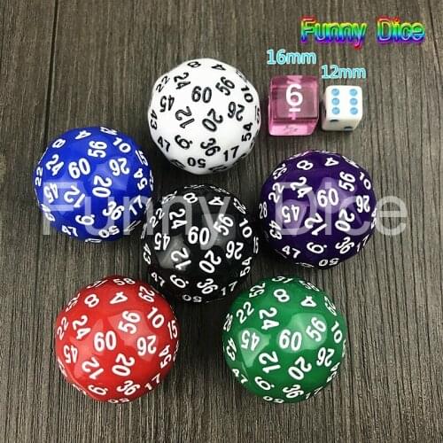 Different color High Quality Big Dice 60 Sided Die,D60 for DnD Rpg Board Game